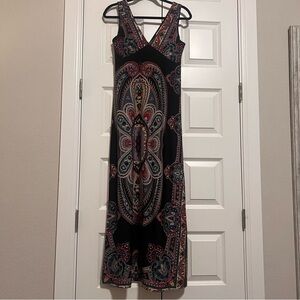 Funky People Black Multicolored Maxi Dress